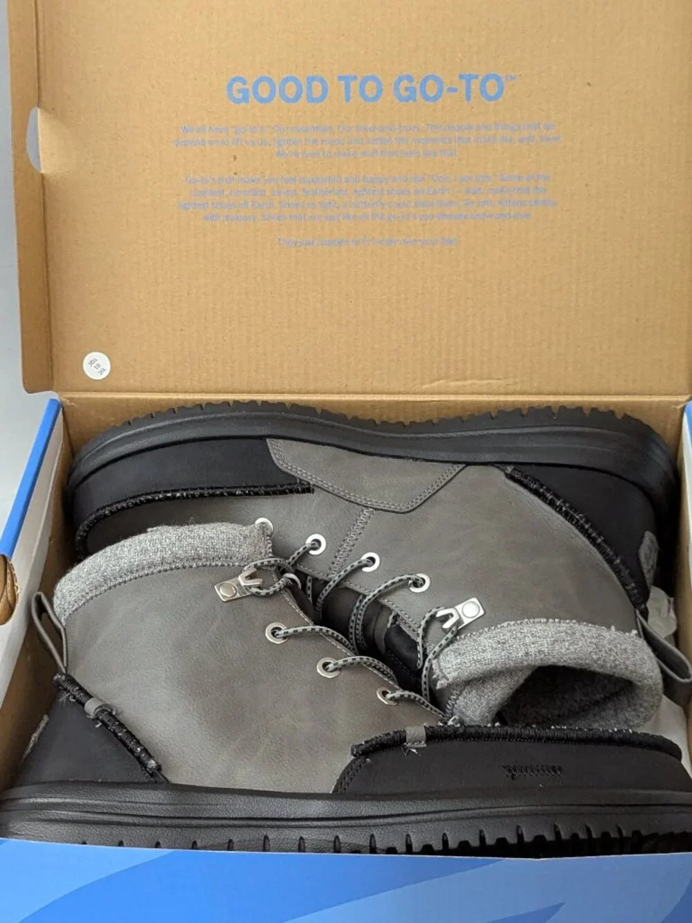Hey Dude Bradley Classic Tumbled Boot Shoes Mens 13 Granite Grey 44327-1VT